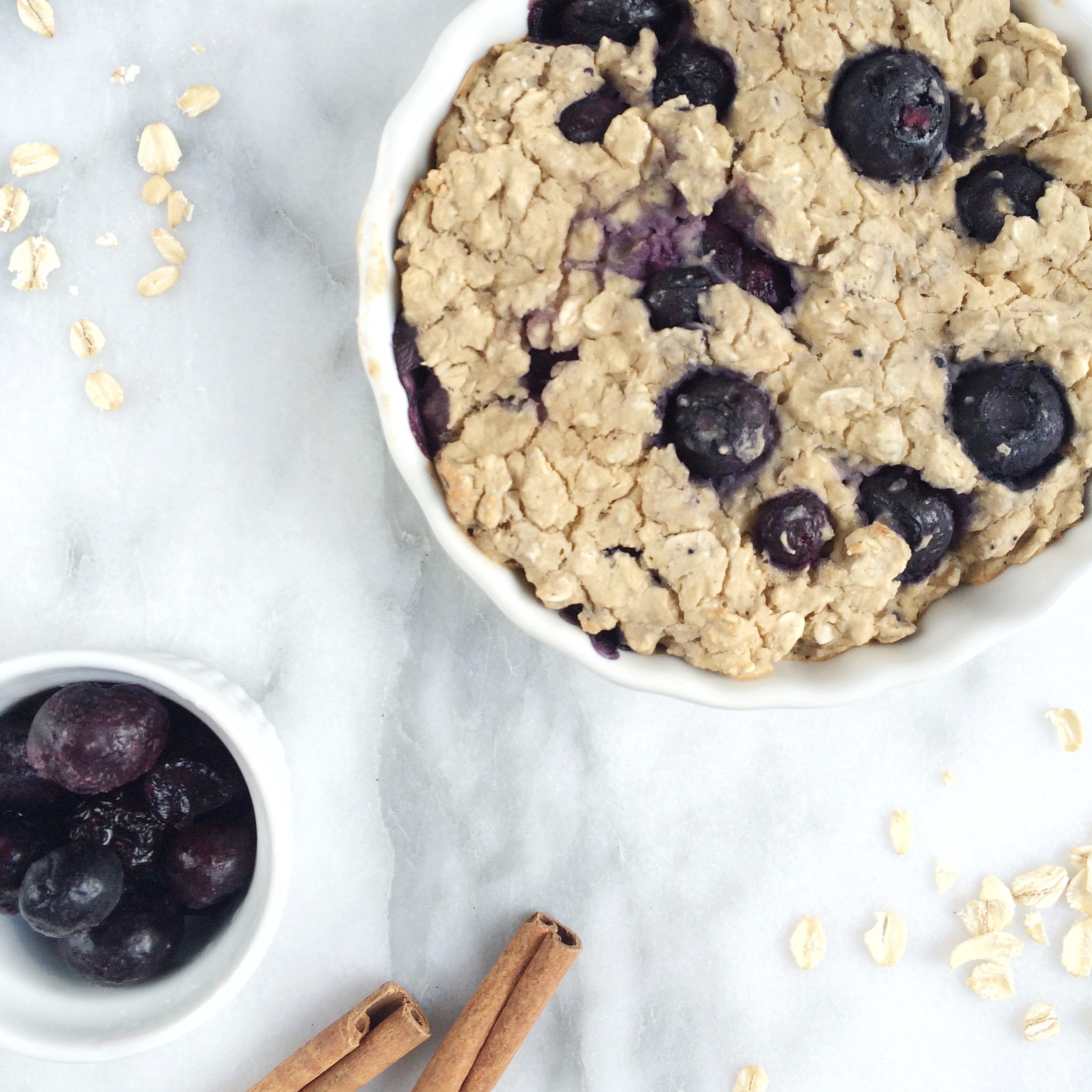 Baked Oatmeal Blueberry Crumble