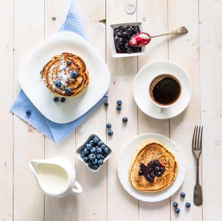 Blueberry Protein Pancakes