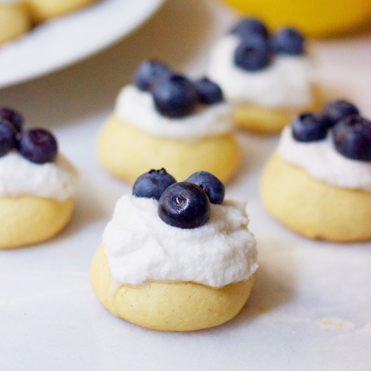 Lemon and Coconut Blueberry Cookies