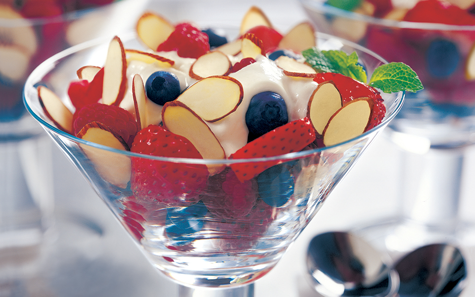 Honey-Almond Cream with Berries