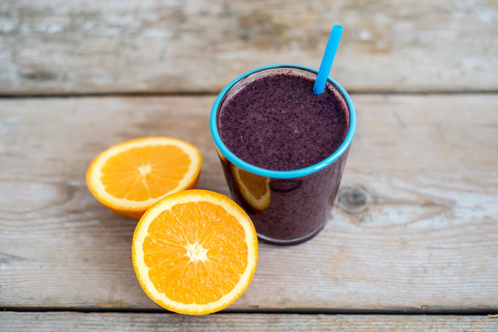 Blueberry Ginger Vegan Protein Smoothie