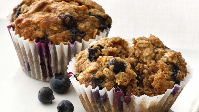 Blueberry oat muffins