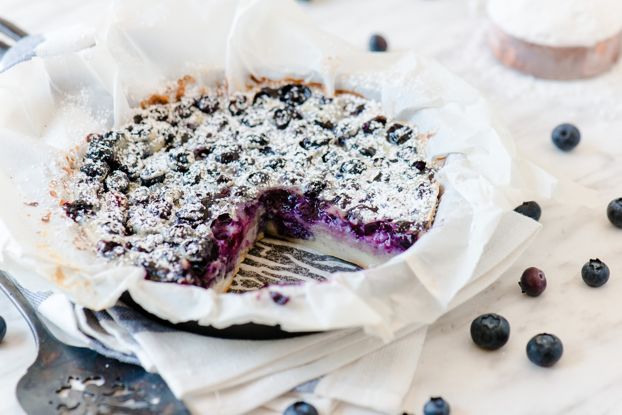 Blueberry clafoutis