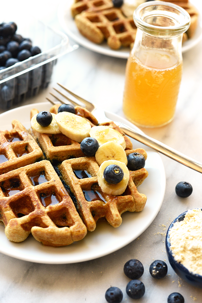 Healthy Blueberry Waffle