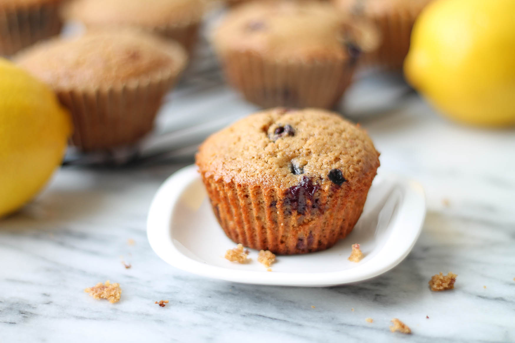 Lemon Blueberry Muesli Muffins