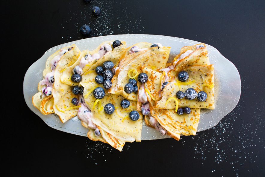 Lemon Poppyseed Crepes