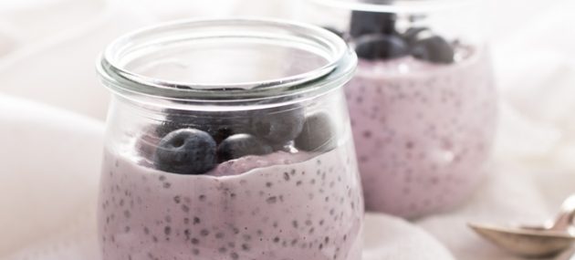 Lavender Blueberry Chia Seed Pudding