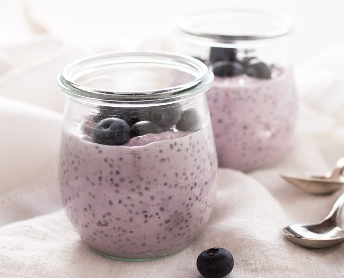 Lavender Blueberry Chia Seed Pudding