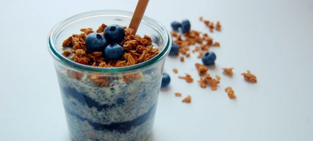 Blueberry Banana Pie Vegan Overnight Oats