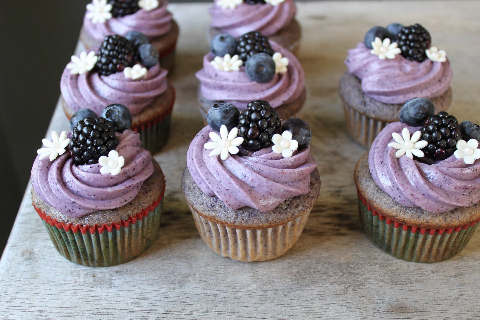 Mini Blueberry Cupcakes