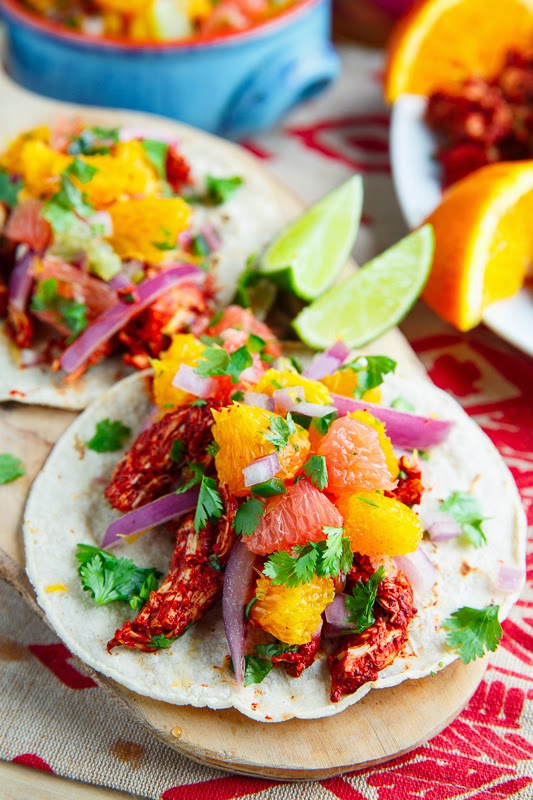 Salmon Bulgogi Tacos with Blueberry Habanero Salsa