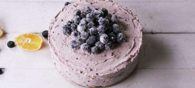 Lemon Blueberry Mousse Cake